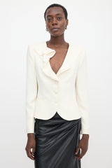 Armani Collezioni Ruffled Blazer