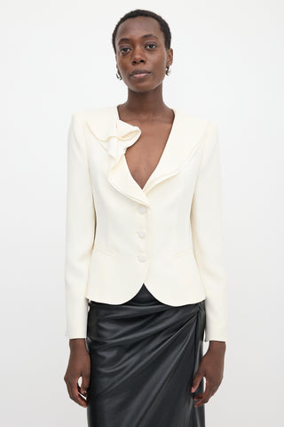 Armani Collezioni Ruffled Blazer