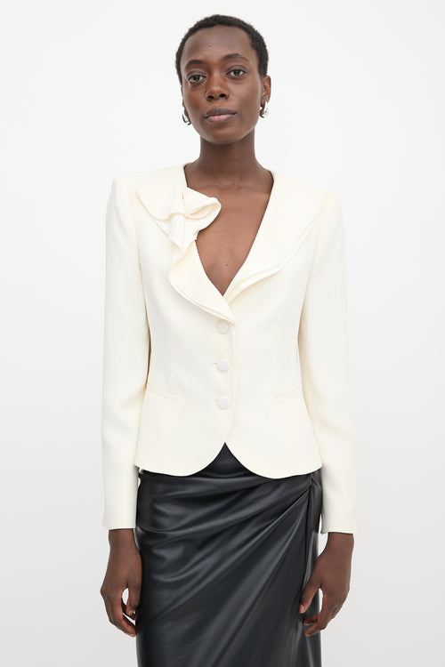 Armani Collezioni Ruffled Blazer