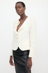 Armani Collezioni Ruffled Blazer