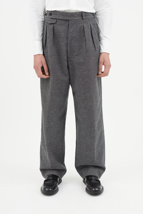 Armani Grey Speckled Woven Trouser