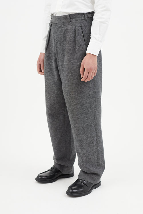 Armani Grey Speckled Woven Trouser