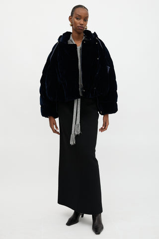 Armani Neve Velvet Puffer Jacket