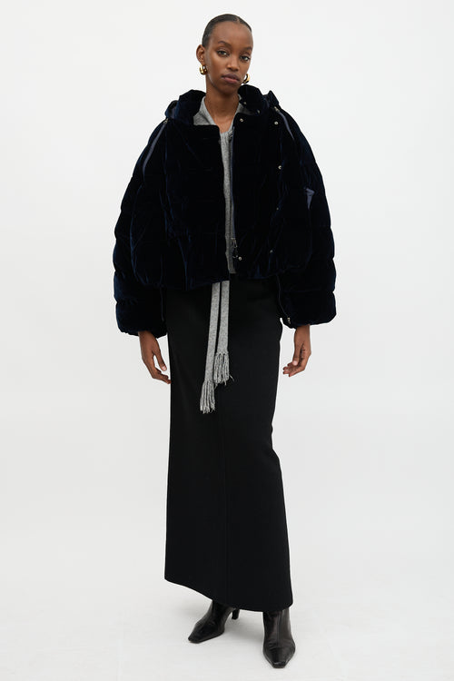 Armani Neve Velvet Puffer Jacket