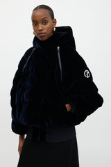 Armani Neve Velvet Puffer Jacket