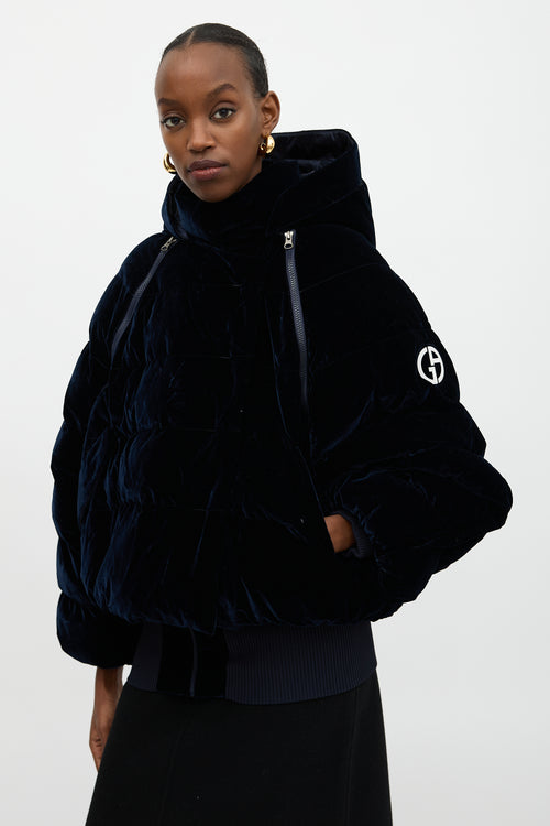 Armani Neve Velvet Puffer Jacket