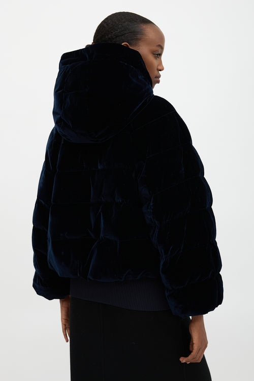 Armani Neve Velvet Puffer Jacket