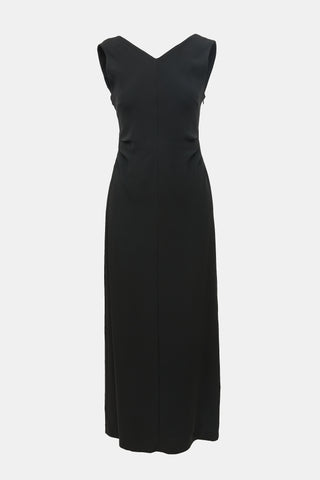 Armani Pleated Scoop Back Dress