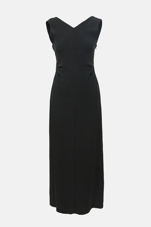 Armani Pleated Scoop Back Dress