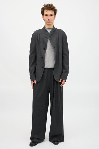 Armani Puckered Stand Collar Jacket