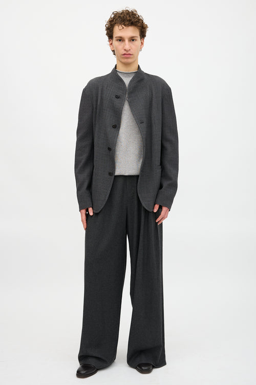 Armani Puckered Stand Collar Jacket