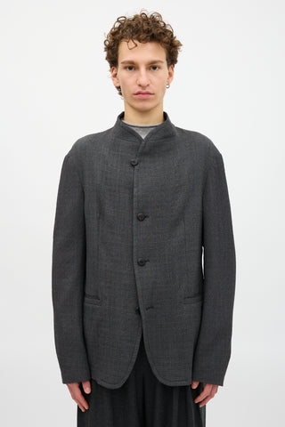 Armani Puckered Stand Collar Jacket