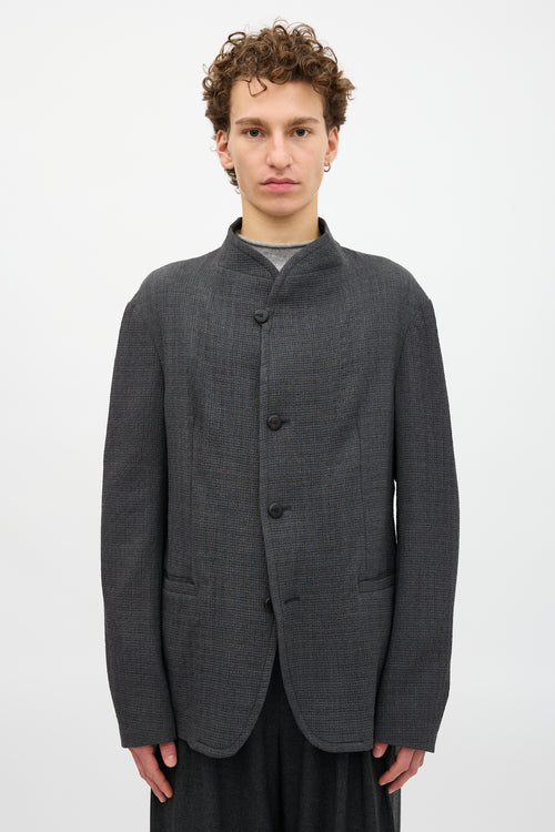 Armani Puckered Stand Collar Jacket