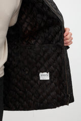 Armani Quilted Leather & Fur Jacket