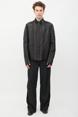 Armani Quilted Leather & Fur Jacket