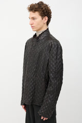 Armani Quilted Leather & Fur Jacket
