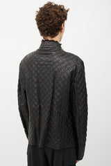 Armani Quilted Leather & Fur Jacket