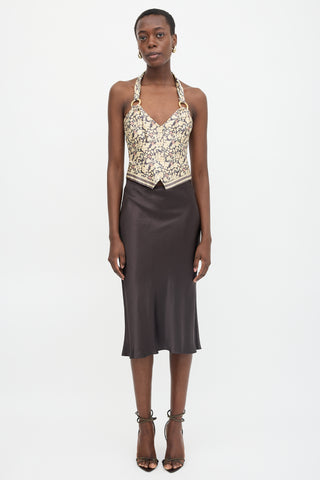 Armani Satin Printed Vest Top