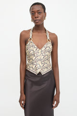Armani Satin Printed Vest Top