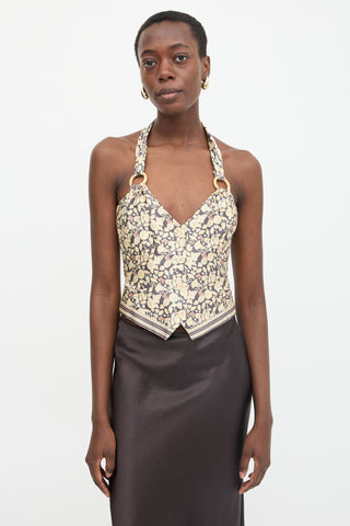 Armani Satin Printed Vest Top