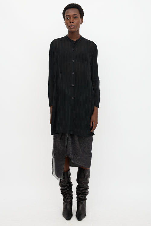 Armani Sheer Embroidered Shirt