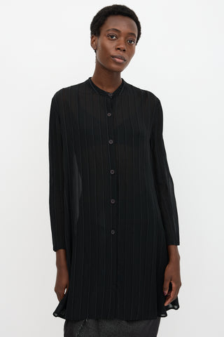 Armani Sheer Embroidered Shirt