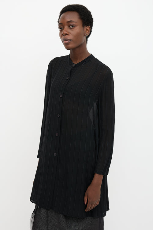 Armani Sheer Embroidered Shirt