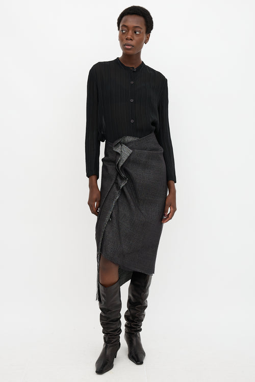 Armani Sheer Embroidered Shirt