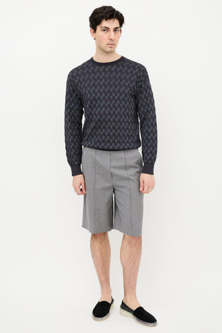 Armani Silk Blend Check Sweater