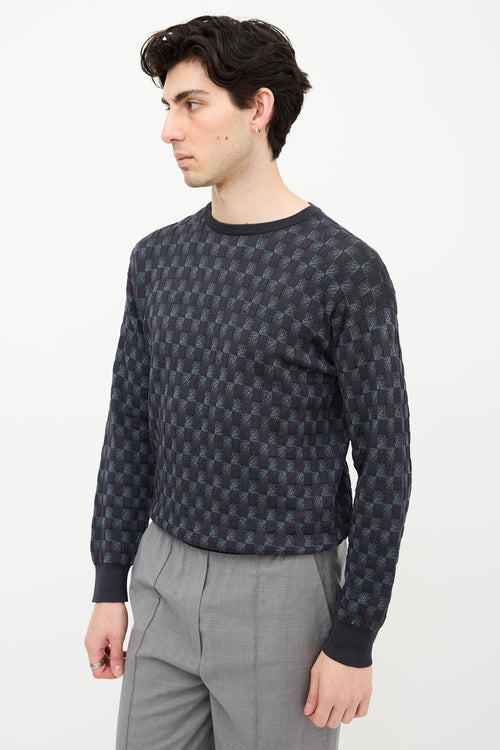 Armani Silk Blend Check Sweater