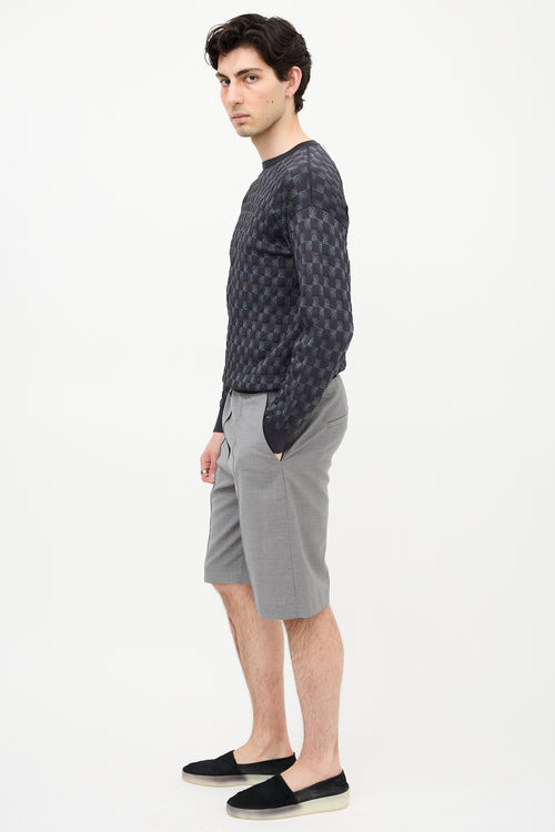 Armani Silk Blend Check Sweater