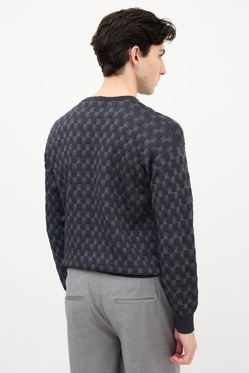 Armani Silk Blend Check Sweater