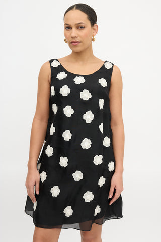 Armani Silk Floral Applique Dress