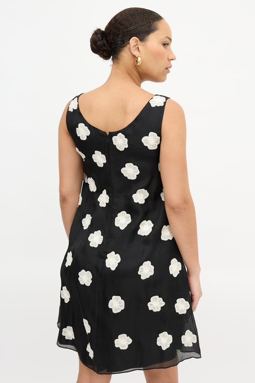Armani Silk Floral Applique Dress