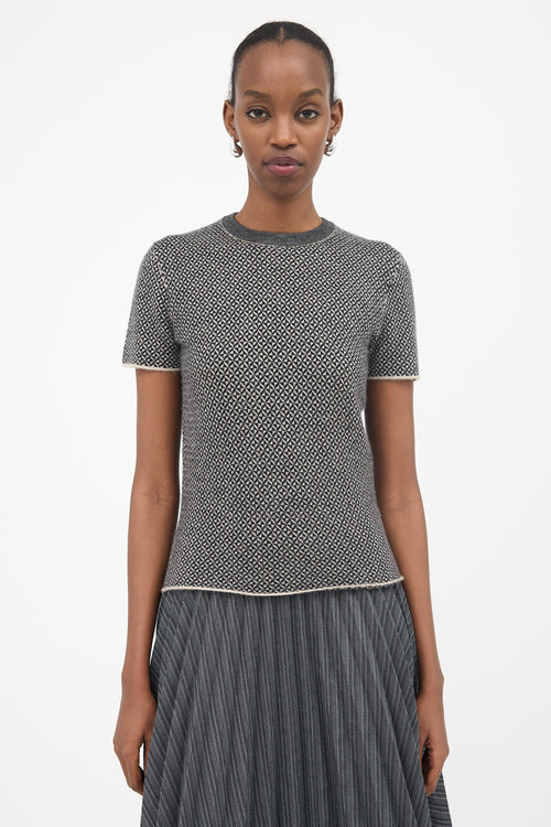 Armani Cashmere Geometric Intarsia Top