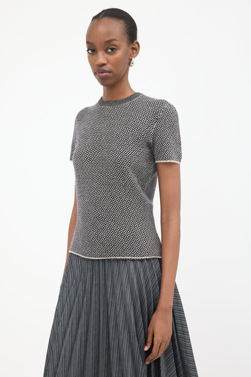 Armani Cashmere Geometric Intarsia Top