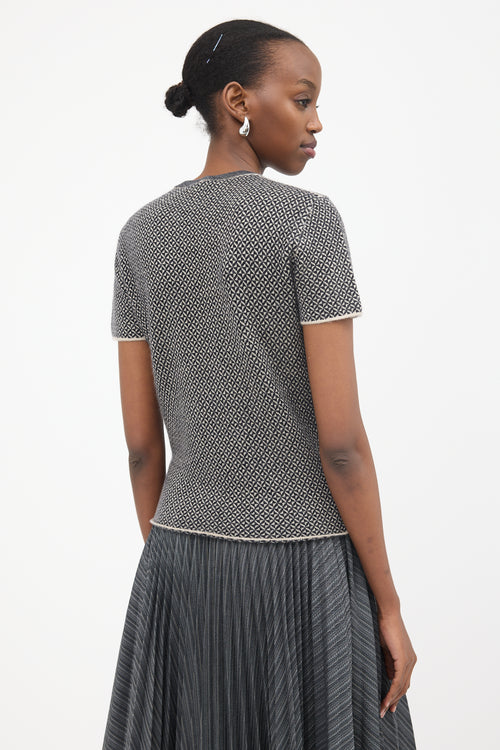 Armani Cashmere Geometric Intarsia Top