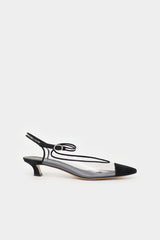 Armani Suede & PVC Slingback Heel