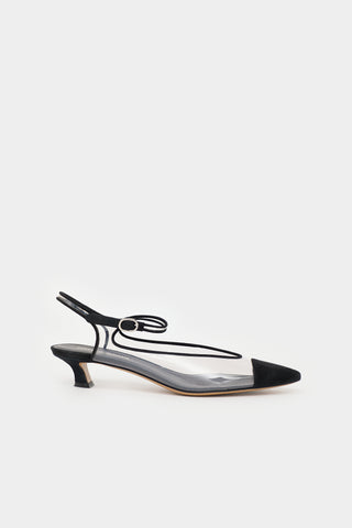 Armani Suede & PVC Slingback Heel