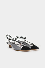 Armani Suede & PVC Slingback Heel