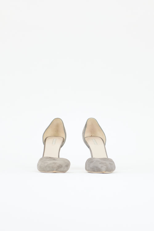 Armani Suede D'Orsay Pump