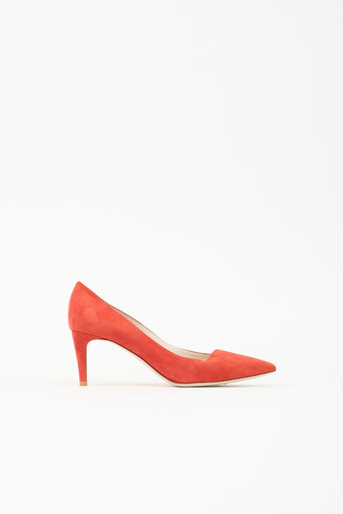 Armani Suede Pointed Toe Pump