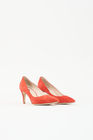 Armani Suede Pointed Toe Pump