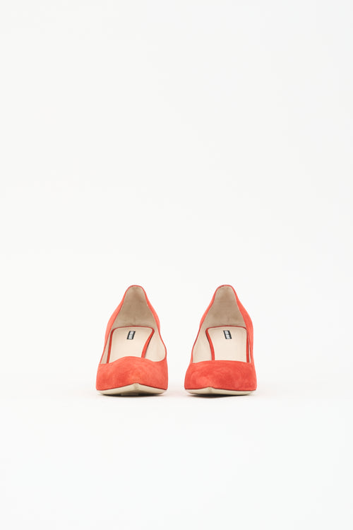 Armani Suede Pointed Toe Pump