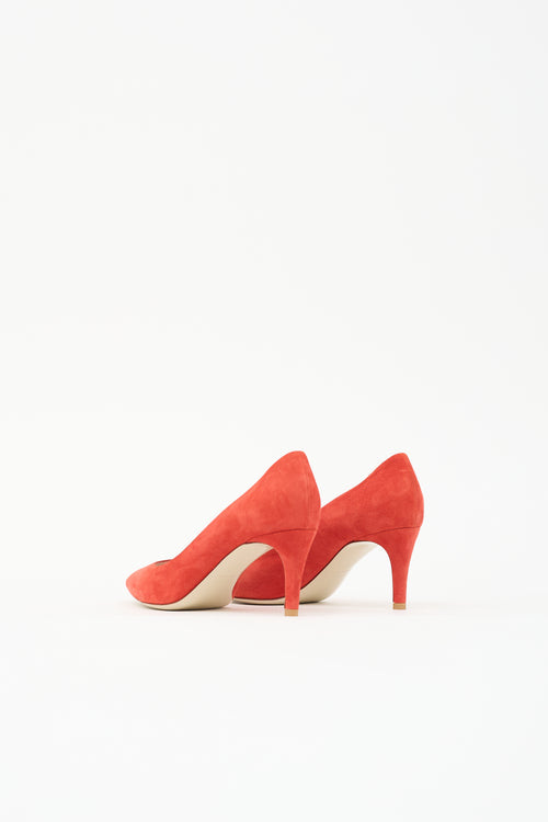 Armani Suede Pointed Toe Pump