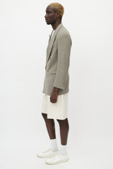 Armani Vintage Brown Wool Double Breasted Blazer