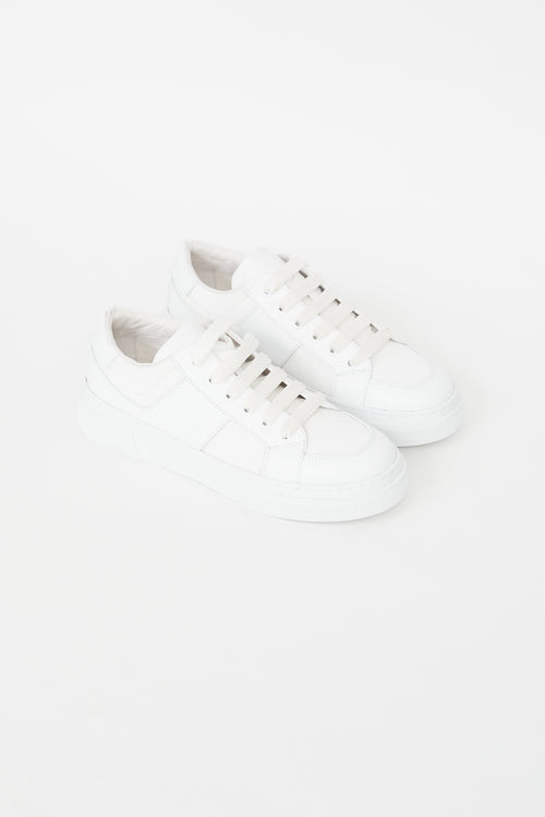 Armani White Leather Sneaker