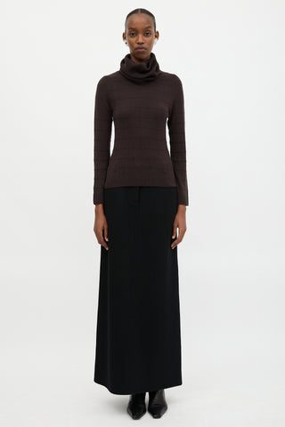 Armani Windowpane Turtleneck Sweater