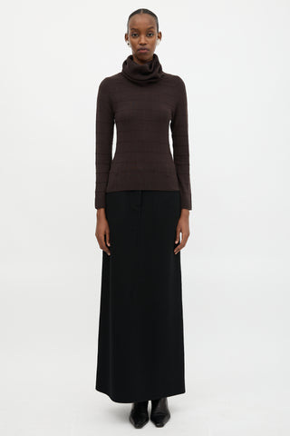 Armani Windowpane Turtleneck Sweater