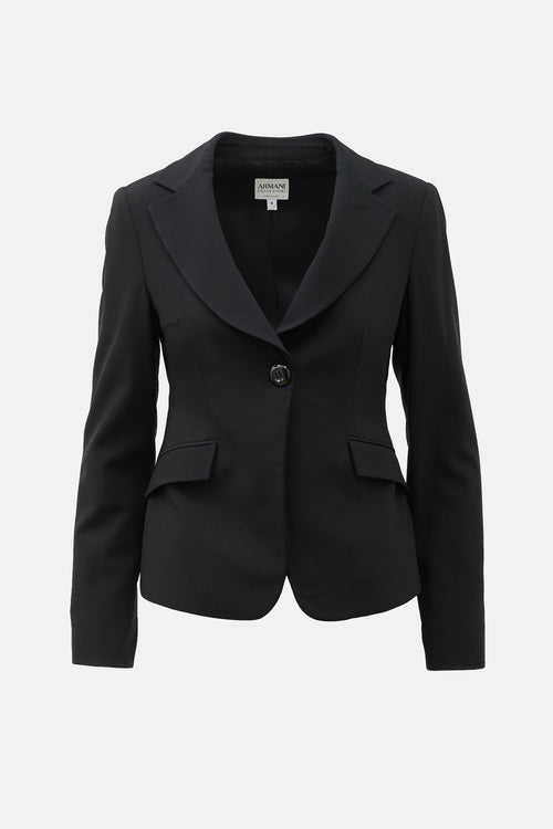 Armani Wool Notched Tailored Blazer